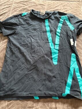 Puma Black Short-Sleeve Tee with Teal Graphic